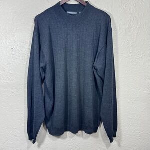 Vtg consensus Woolmark Merino Wool Sweater XLT Extra Fine 90s Old Money Luxury